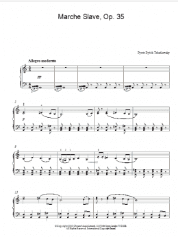 page one of Marche Slave, Op. 35 (Piano Solo)