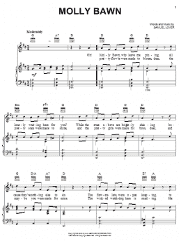 page one of Molly Bawn (Piano, Vocal & Guitar Chords (Right-Hand Melody))