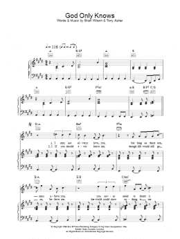 page one of God Only Knows (Piano, Vocal & Guitar Chords)