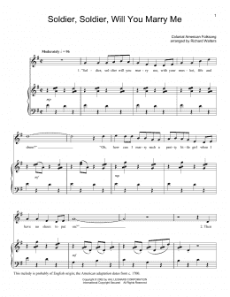 page one of Soldier, Soldier Will You Marry Me (Piano & Vocal)