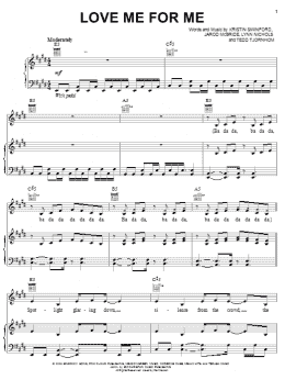page one of Love Me For Me (Piano, Vocal & Guitar Chords (Right-Hand Melody))