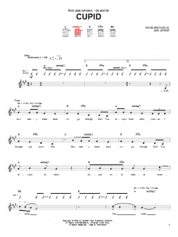 page one of Cupid (Guitar Tab)