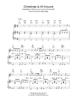 page one of Christmas Is All Around (Piano, Vocal & Guitar Chords)