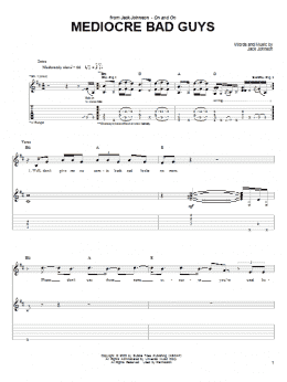 page one of Mediocre Bad Guys (Guitar Tab)