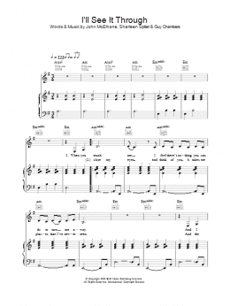 page one of I'll See It Through (Piano, Vocal & Guitar Chords)
