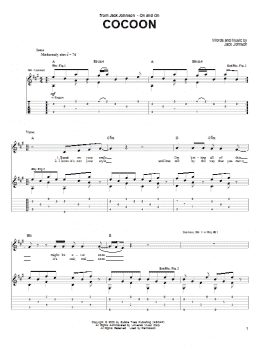 page one of Cocoon (Guitar Tab)