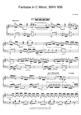 page one of Fantasia in C Minor, BWV 906 (Piano Solo)