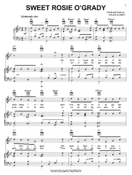 page one of Sweet Rosie O'Grady (Piano, Vocal & Guitar Chords (Right-Hand Melody))