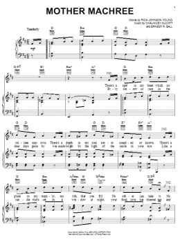 page one of Mother Machree (Piano, Vocal & Guitar Chords (Right-Hand Melody))