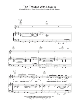 page one of The Trouble With Love Is (Piano, Vocal & Guitar Chords)