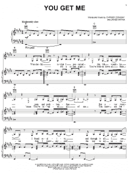 page one of You Get Me (Piano, Vocal & Guitar Chords (Right-Hand Melody))