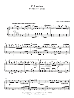 page one of Polonaise (from Eugene Onegin) (Piano Solo)