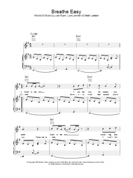 page one of Breathe Easy (Piano, Vocal & Guitar Chords)