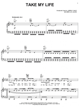 page one of Take My Life (Piano, Vocal & Guitar Chords (Right-Hand Melody))
