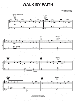 page one of Walk By Faith (Piano, Vocal & Guitar Chords (Right-Hand Melody))