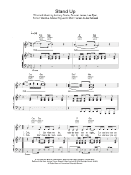 page one of Stand Up (Piano, Vocal & Guitar Chords)
