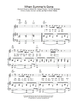 page one of When Summer's Gone (Piano, Vocal & Guitar Chords)