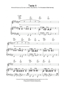 page one of Taste It (Piano, Vocal & Guitar Chords)