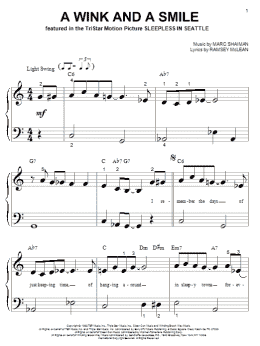 page one of A Wink And A Smile (Big Note Piano)