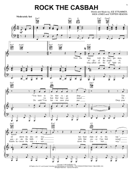 page one of Rock The Casbah (Piano, Vocal & Guitar Chords (Right-Hand Melody))