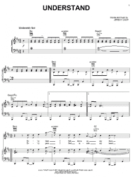 page one of Understand (Piano, Vocal & Guitar Chords (Right-Hand Melody))