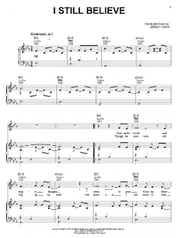 page one of I Still Believe (Piano, Vocal & Guitar Chords (Right-Hand Melody))