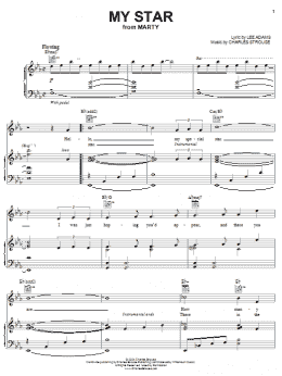 page one of My Star (Piano, Vocal & Guitar Chords (Right-Hand Melody))
