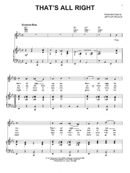 page one of That's All Right (Piano, Vocal & Guitar Chords (Right-Hand Melody))