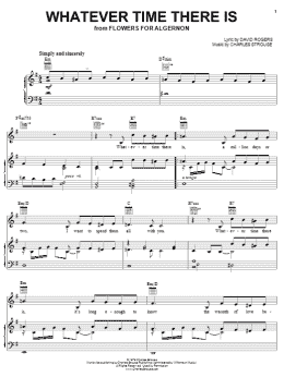 page one of Whatever Time There Is (Piano, Vocal & Guitar Chords (Right-Hand Melody))