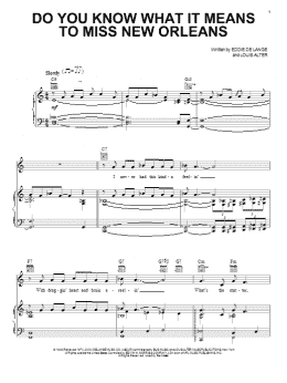 page one of Do You Know What It Means To Miss New Orleans (Piano, Vocal & Guitar Chords (Right-Hand Melody))
