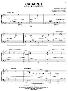 page one of Cabaret (Piano Solo)