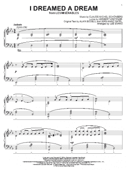 page one of I Dreamed A Dream (Piano Solo)