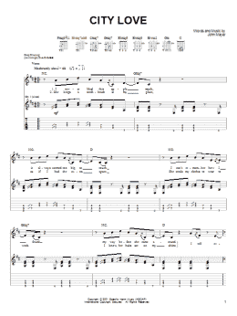 page one of City Love (Easy Guitar)