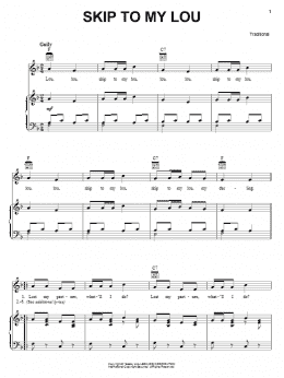 page one of Skip To My Lou (Piano, Vocal & Guitar Chords (Right-Hand Melody))