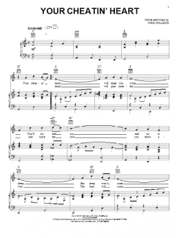 page one of Your Cheatin' Heart (Piano, Vocal & Guitar Chords (Right-Hand Melody))