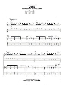 page one of Luna (Guitar Tab)