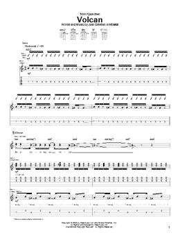 page one of Volcan (Guitar Tab)