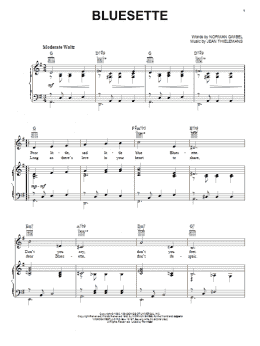 page one of Bluesette (Piano, Vocal & Guitar Chords (Right-Hand Melody))