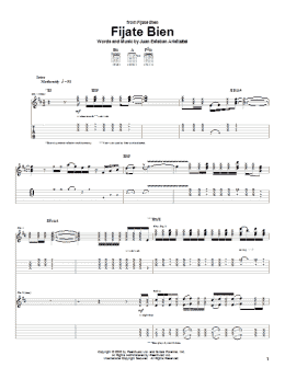 page one of Fijate Bien (Guitar Tab)