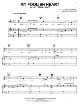 page one of My Foolish Heart (Piano, Vocal & Guitar Chords (Right-Hand Melody))