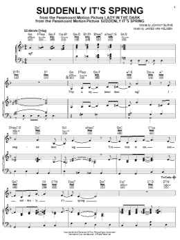 page one of Suddenly It's Spring (Piano, Vocal & Guitar Chords (Right-Hand Melody))