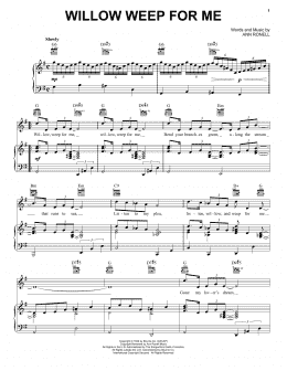 page one of Willow Weep For Me (Piano, Vocal & Guitar Chords (Right-Hand Melody))