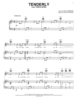 page one of Tenderly (Piano, Vocal & Guitar Chords (Right-Hand Melody))