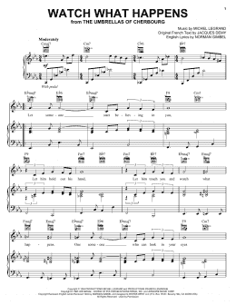 page one of Watch What Happens (Piano, Vocal & Guitar Chords (Right-Hand Melody))