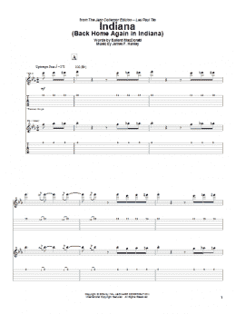 page one of Indiana (Back Home Again In Indiana) (Guitar Tab)