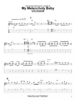 page one of My Melancholy Baby (Guitar Tab)