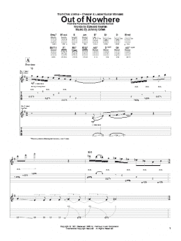 page one of Out Of Nowhere (Guitar Tab)