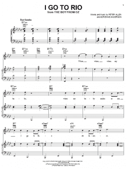 page one of I Go To Rio (from The Boy From Oz) (Piano, Vocal & Guitar Chords (Right-Hand Melody))