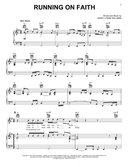page one of Running On Faith (Piano, Vocal & Guitar Chords (Right-Hand Melody))