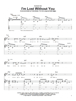 page one of I'm Lost Without You (Guitar Tab)